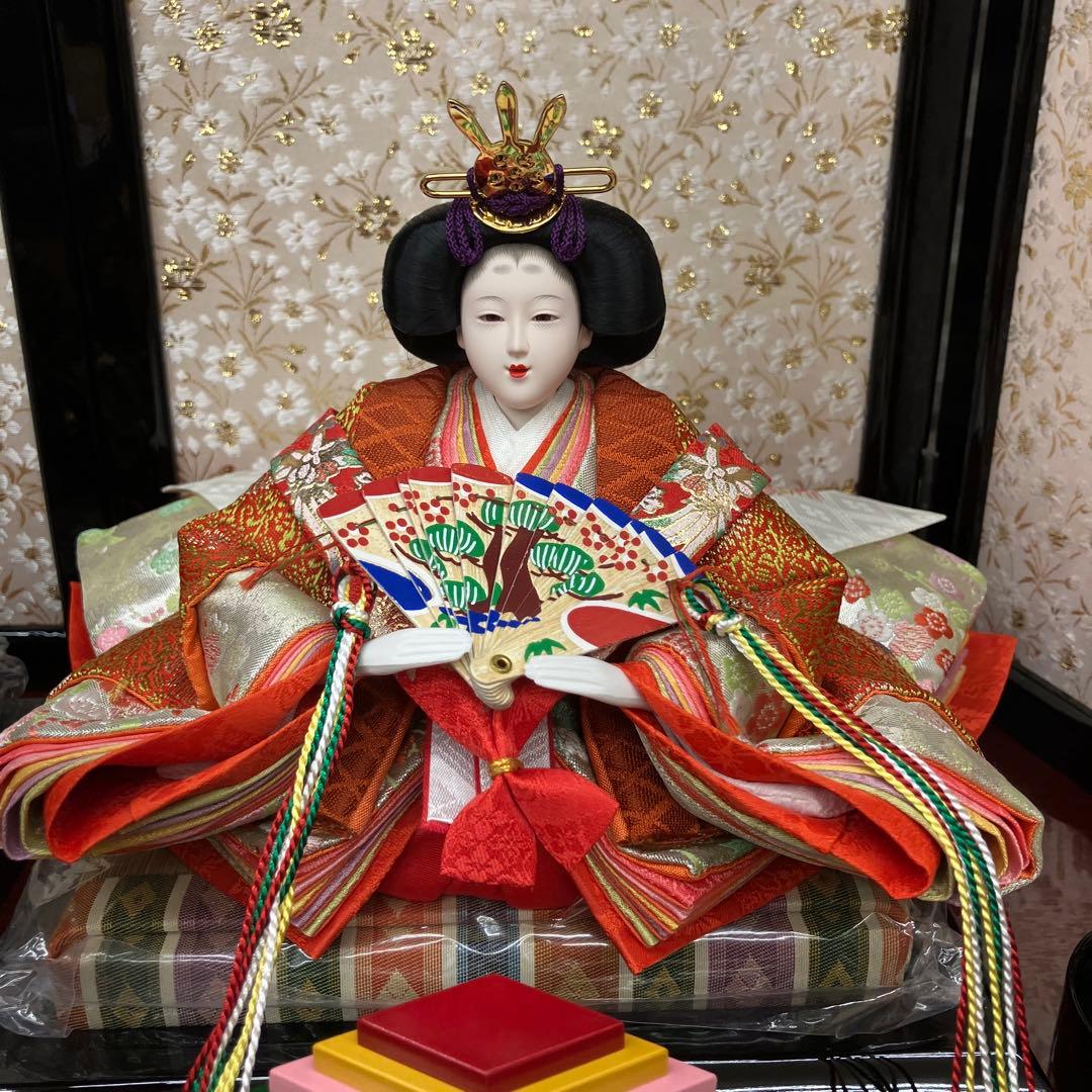 お値下げしました。本仕立て3段五人雛飾り