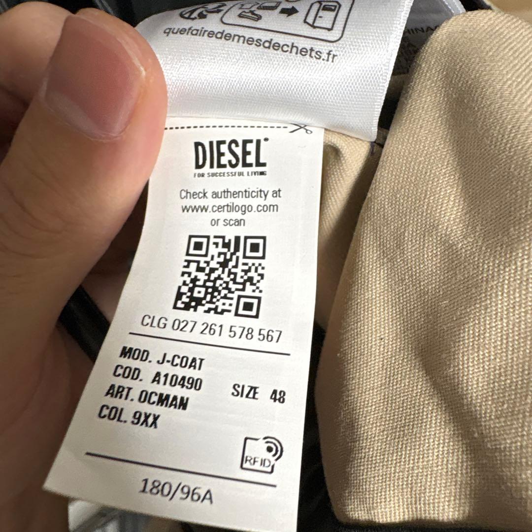 DIESEL ブラック J-Coat コート モッズコート