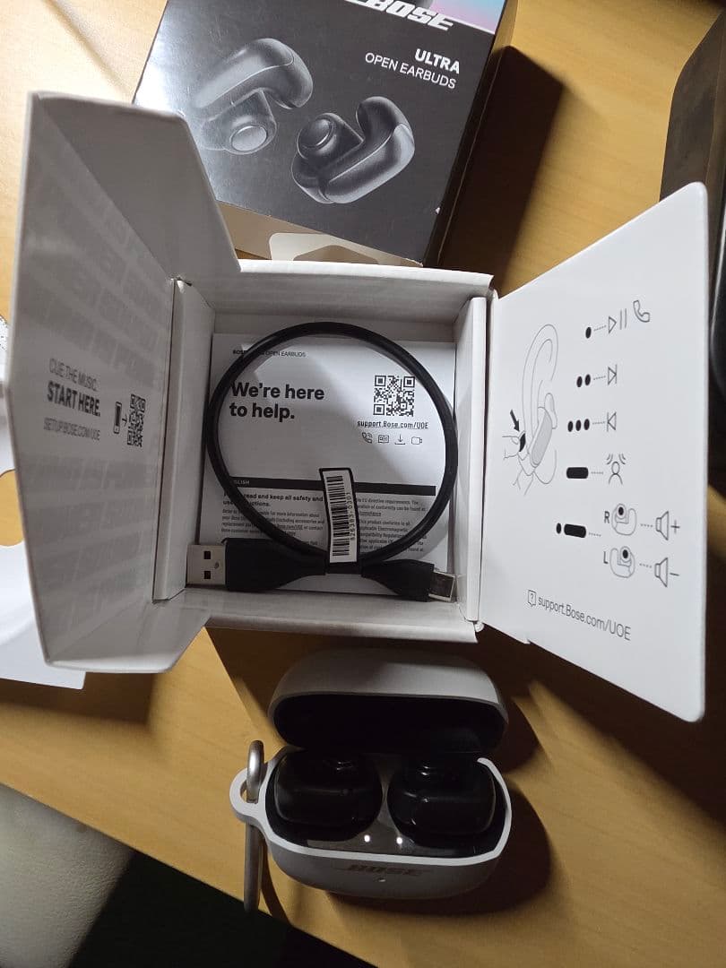 Bose Ultra Open Earbuds ブラック　純正ケース付