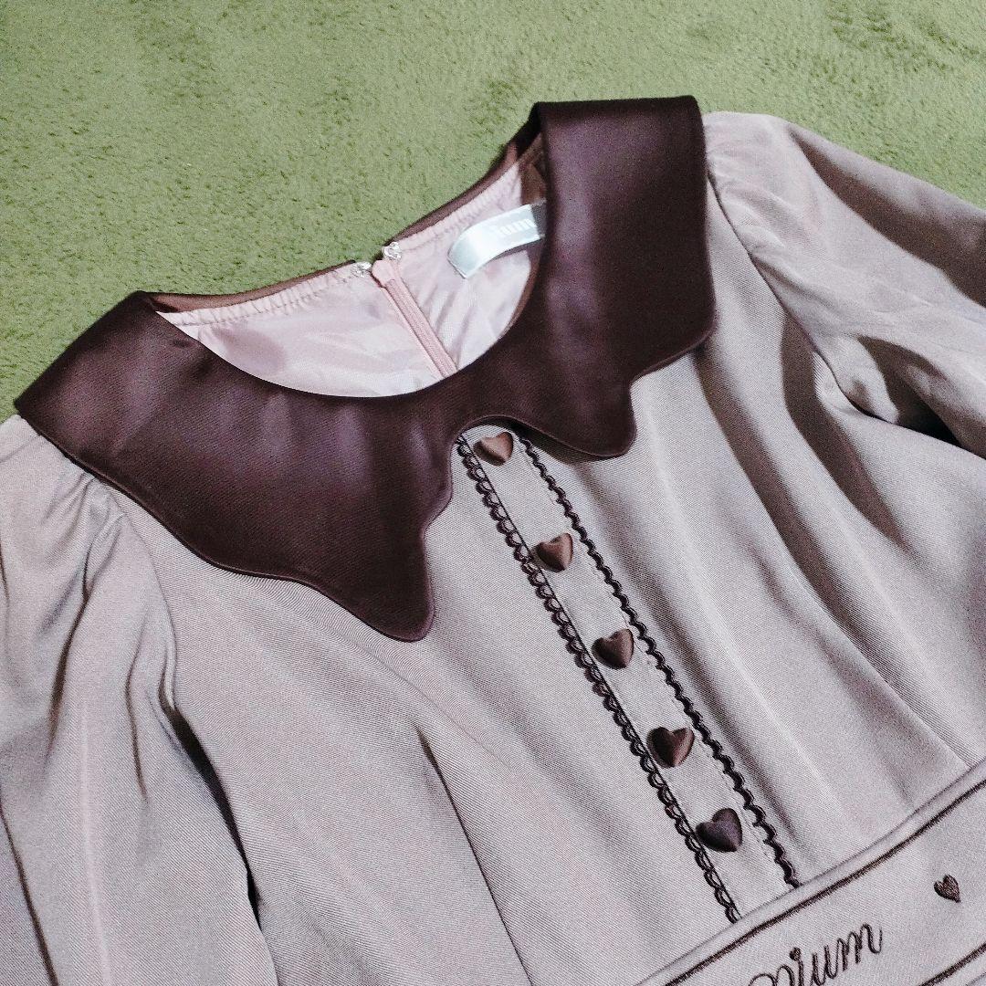 【pium】メルティーチョコレートワンピース モカ