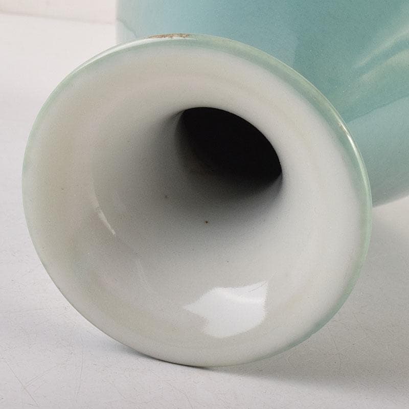 中国　大明正徳年製　青磁　玉壺春瓶　N　6999