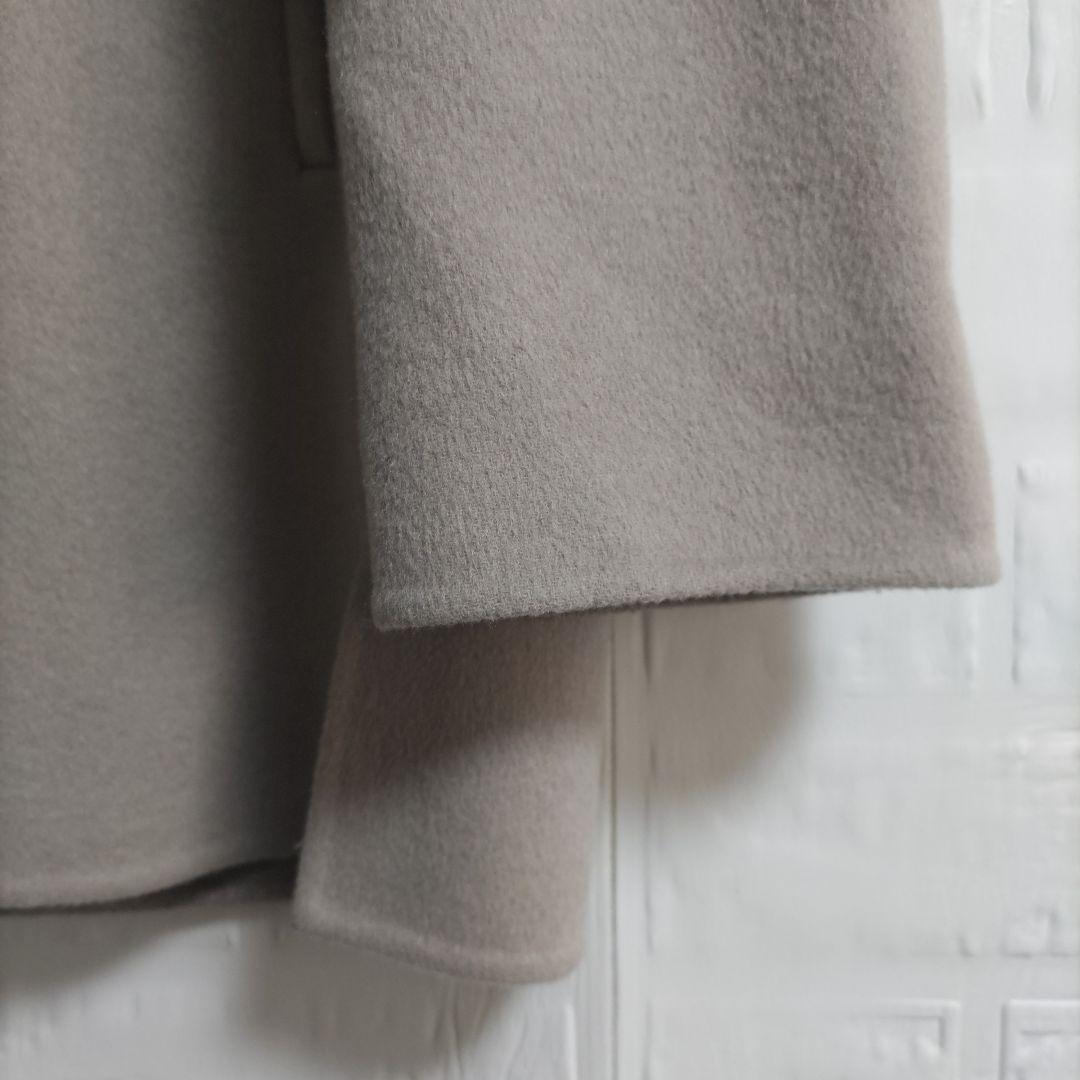 23区　ウールアンゴラ フーデットリバーコート ショート