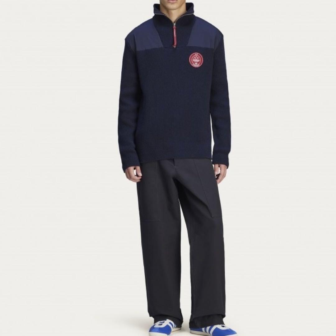 アディダス オリジナルス×シーピー カンパニー ハーフジップ　ニット　XL