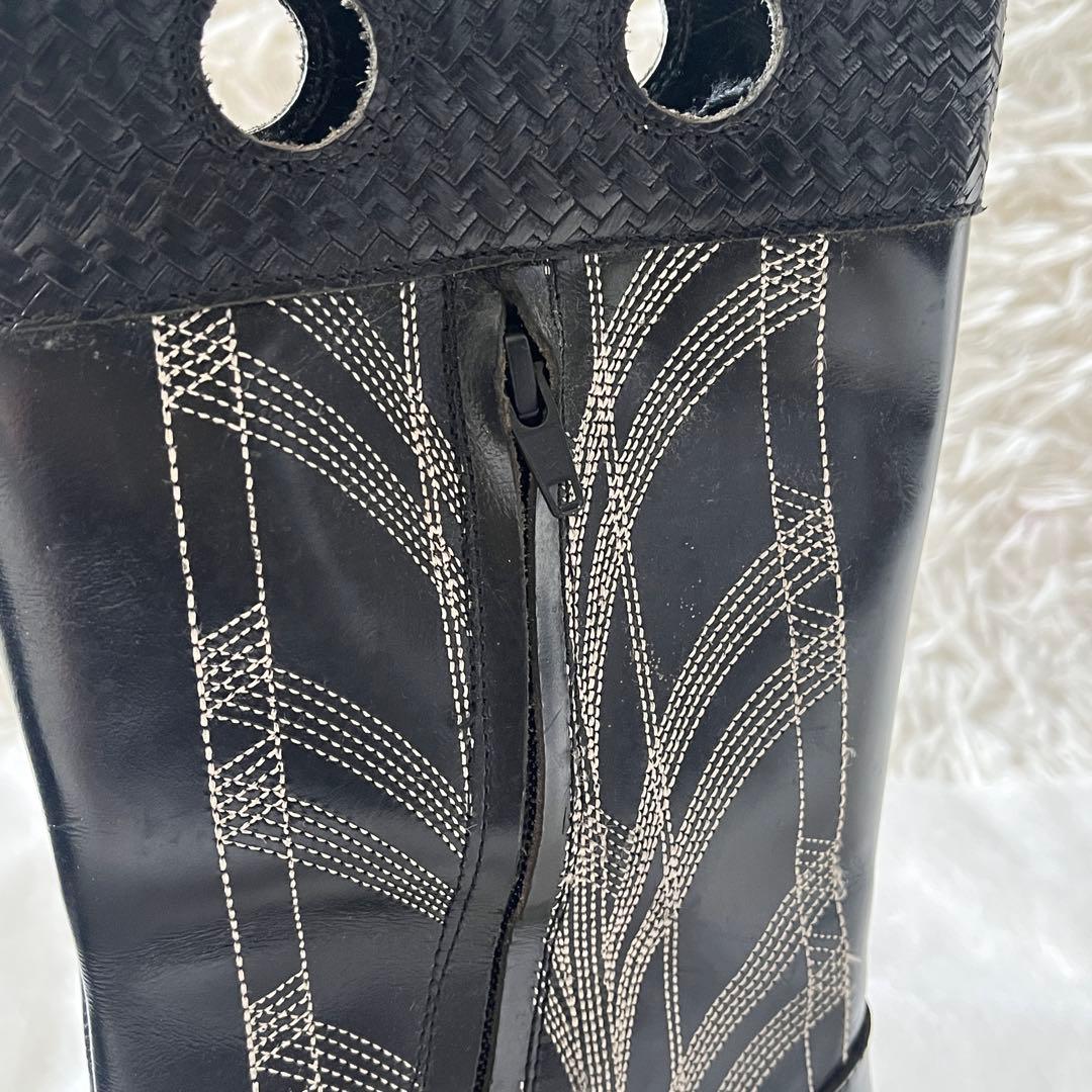 未使用級✨N.HOOLYWOOD ウエスタンブーツ　サイドジップ　ブラック