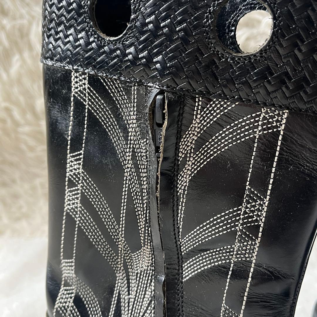 未使用級✨N.HOOLYWOOD ウエスタンブーツ　サイドジップ　ブラック