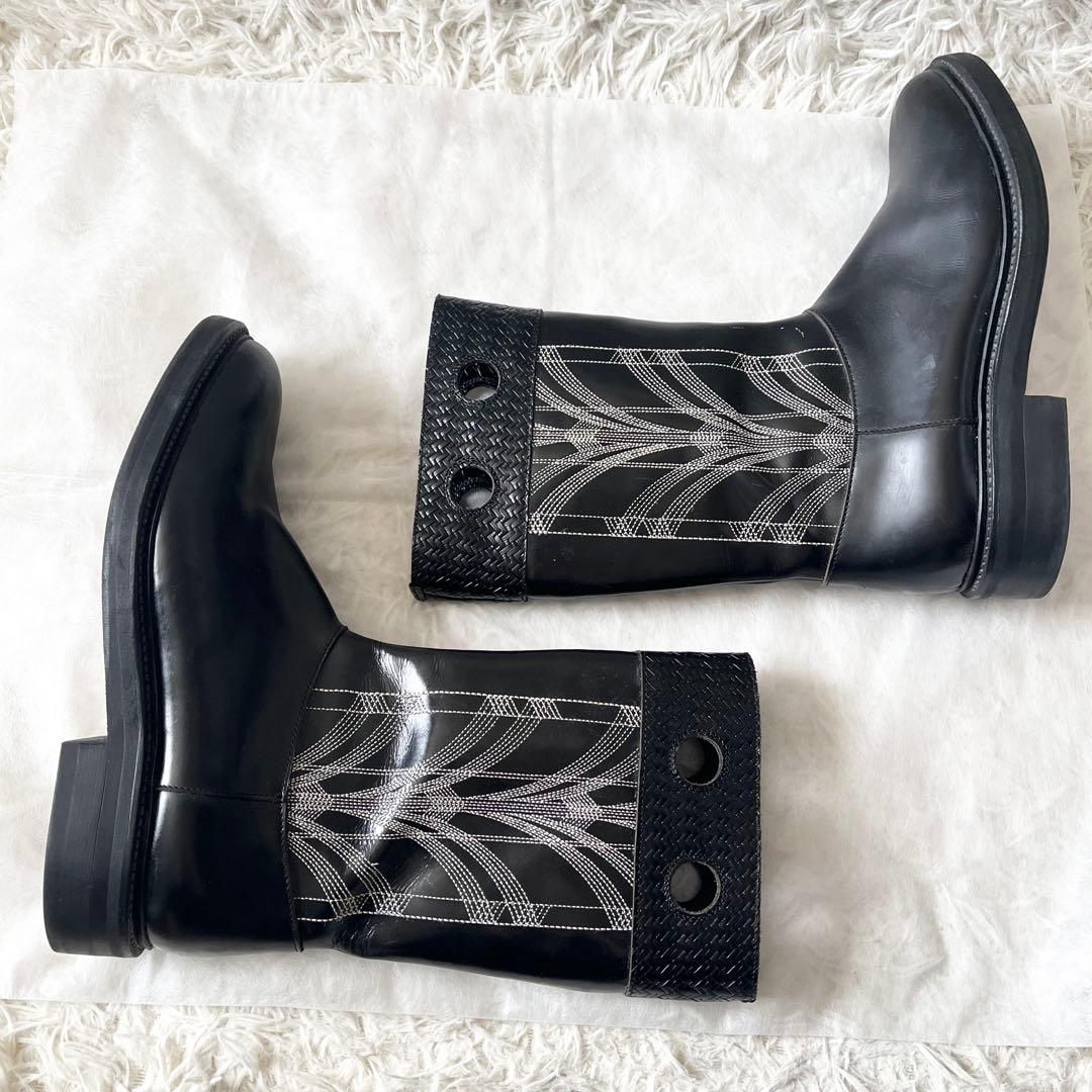 未使用級✨N.HOOLYWOOD ウエスタンブーツ　サイドジップ　ブラック