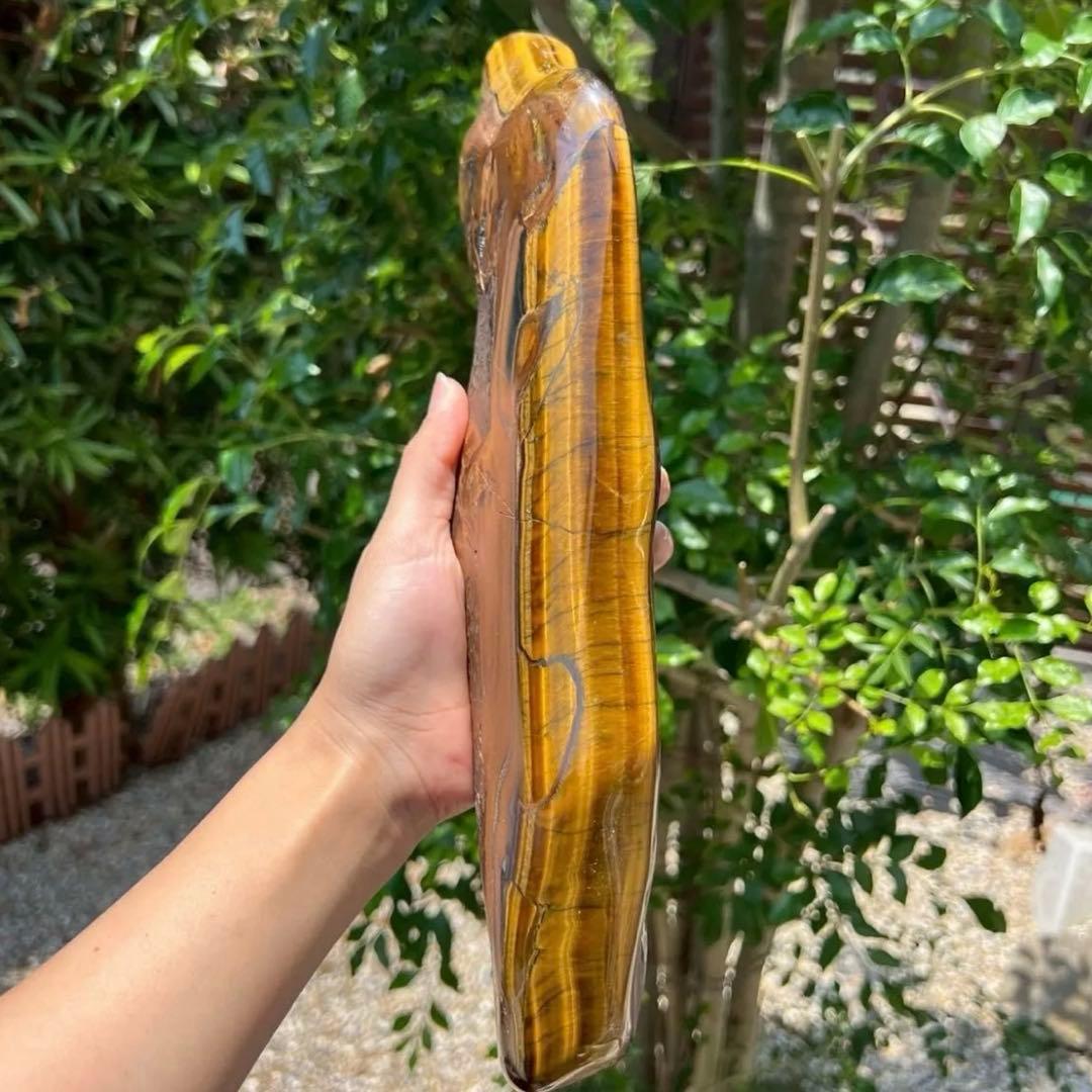 ☆超大型 激レアサイズ☆素敵な色合いと模様☆タイガーアイ 虎目石 原石 天然石