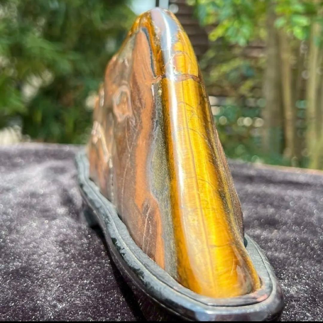 ☆超大型 激レアサイズ☆素敵な色合いと模様☆タイガーアイ 虎目石 原石 天然石