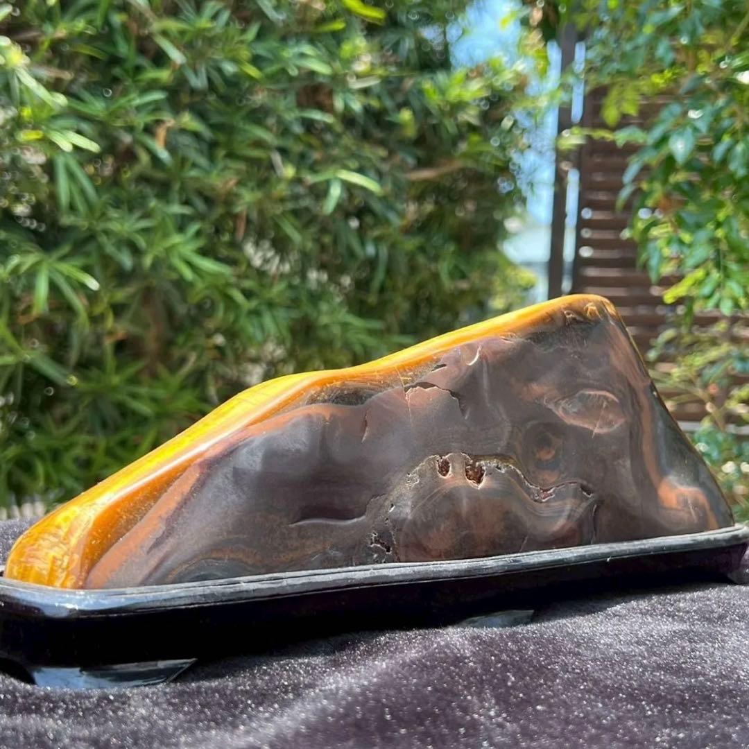 ☆超大型 激レアサイズ☆素敵な色合いと模様☆タイガーアイ 虎目石 原石 天然石