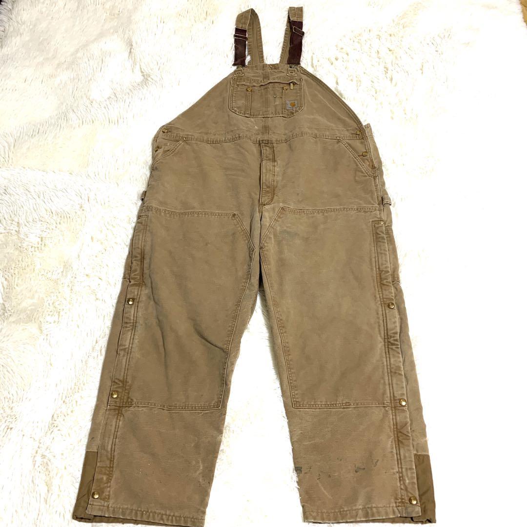 カーハート　ダブルニー　ダックオーバーオール　裏キルティング　54×32