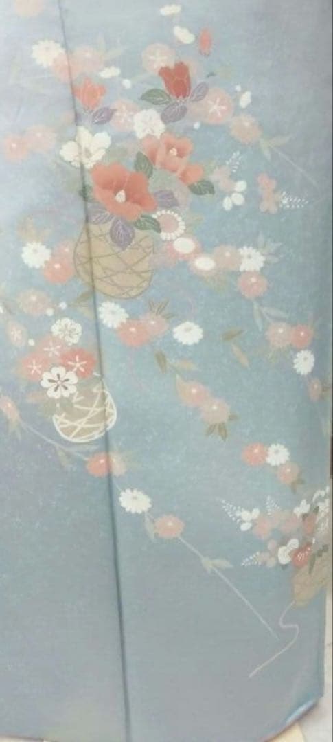 【美品】訪問着　袋帯　結婚式　水色
