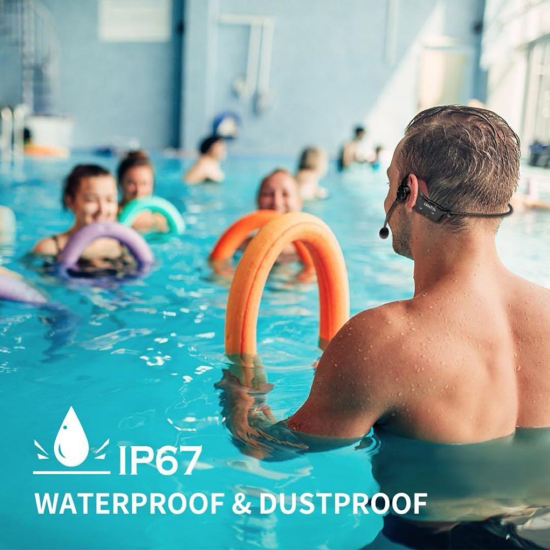 ワイヤレス完全防水マイク フィットネスに最適！ 防水＆防塵