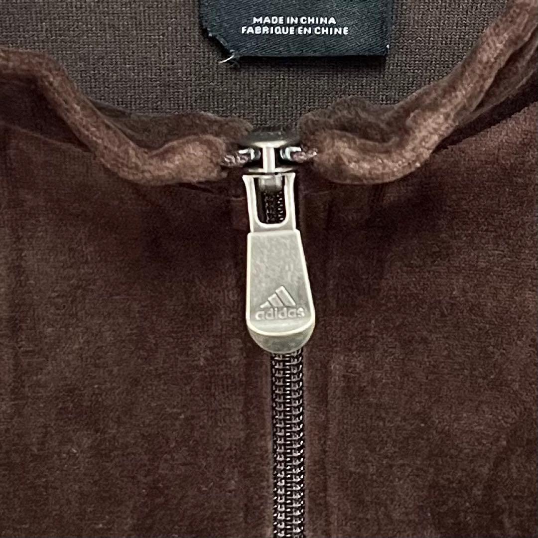 【人気のベロア‼️】adidas ジャージトラックジャケット O ブラウン 古着