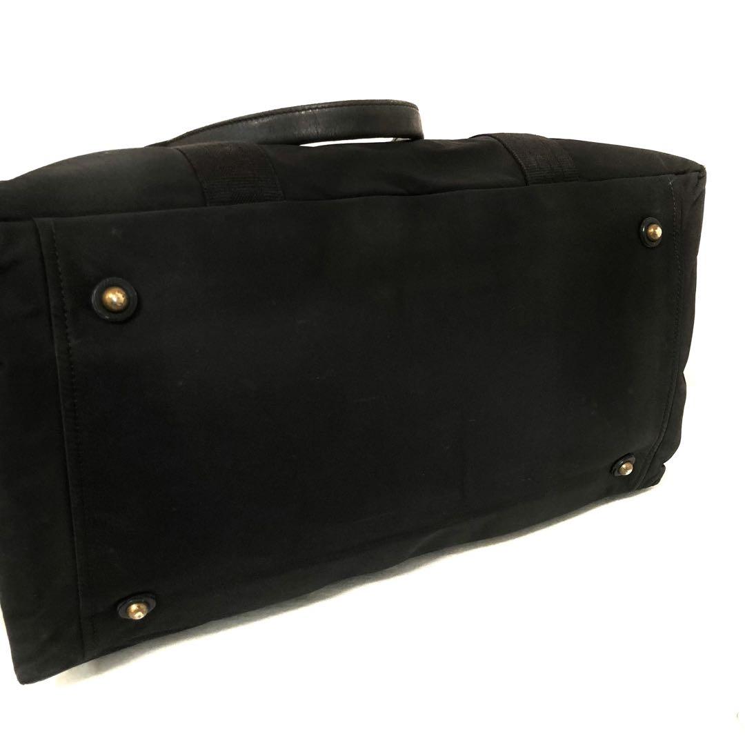 良品　Burberry バーバリー　ショルダーバッグ　トートバッグ　黒　ボストン