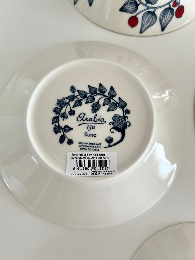 【150周年限定】新品シール付き　アラビア　ルノ　フロストベリー　食器5点セット