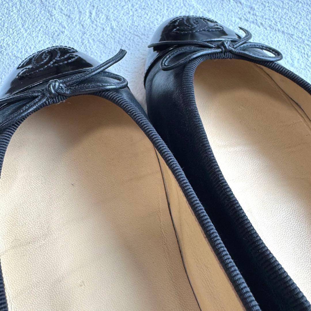 CHANEL シャネル バレリーナ パンプス ココマーク フラットシューズ 36