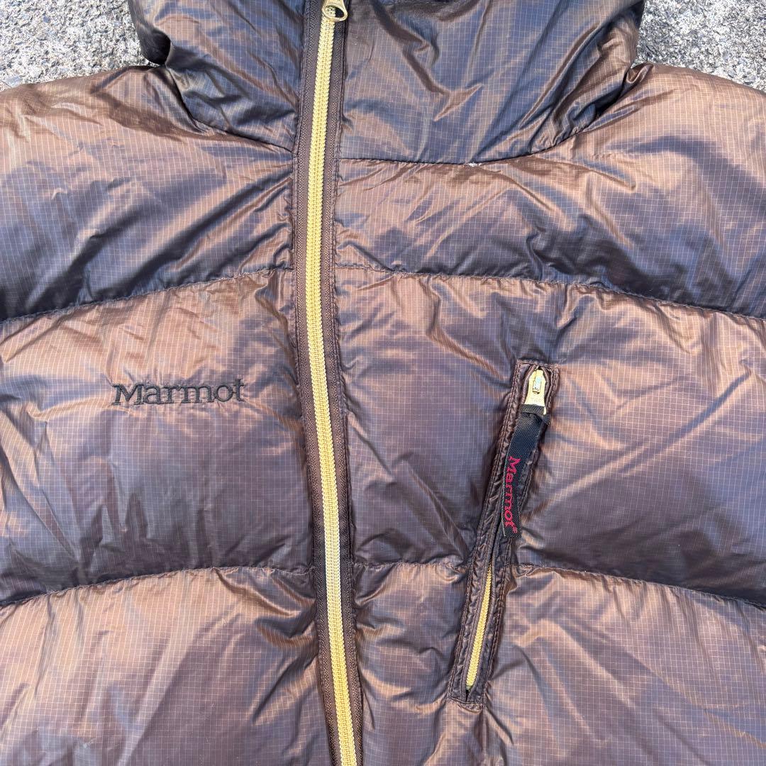 Marmot brown ダウンジャケット ダウンパーカー tech