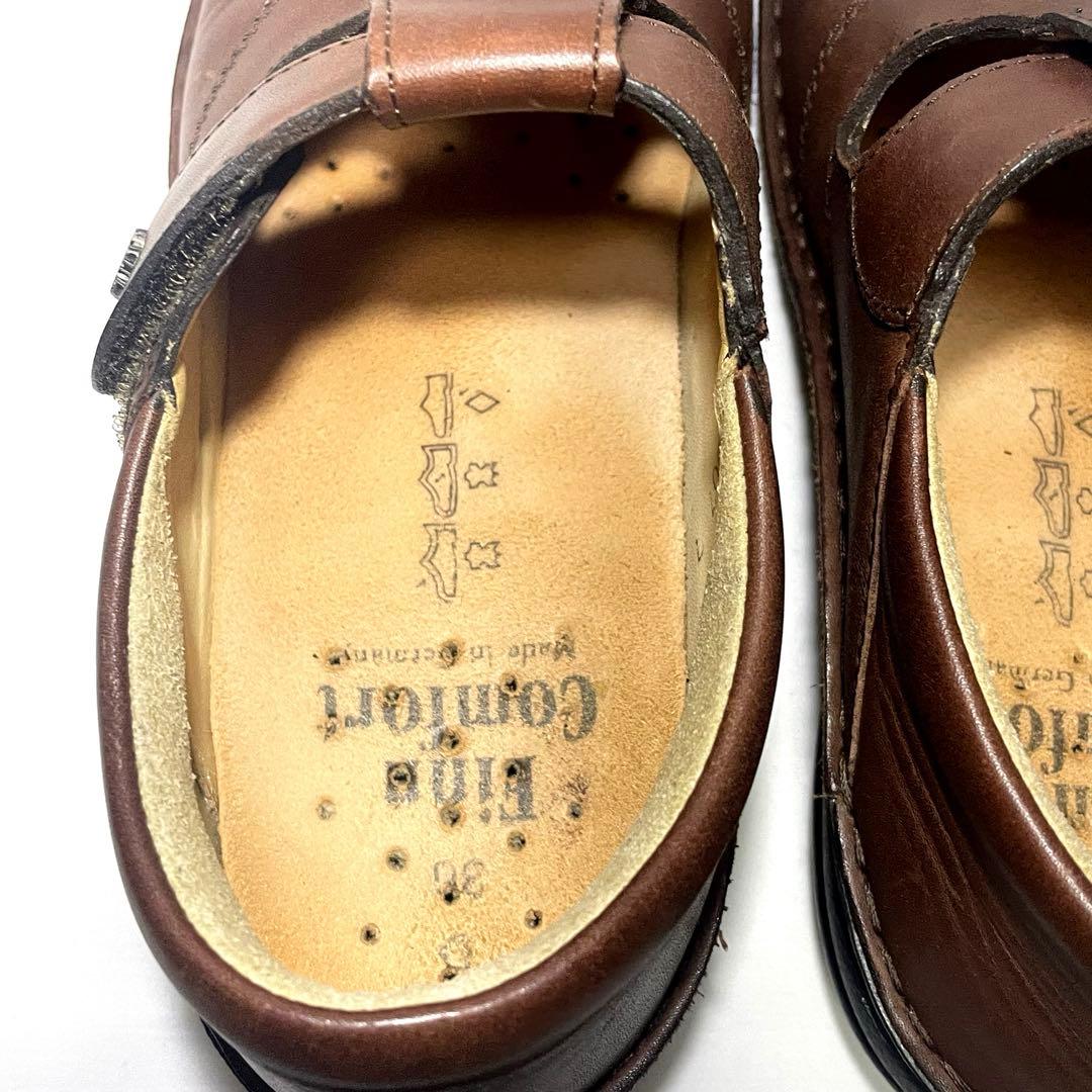 ★フィンコンフォート ナッシュビル Tストラップ レザー ブラウン 23㎝