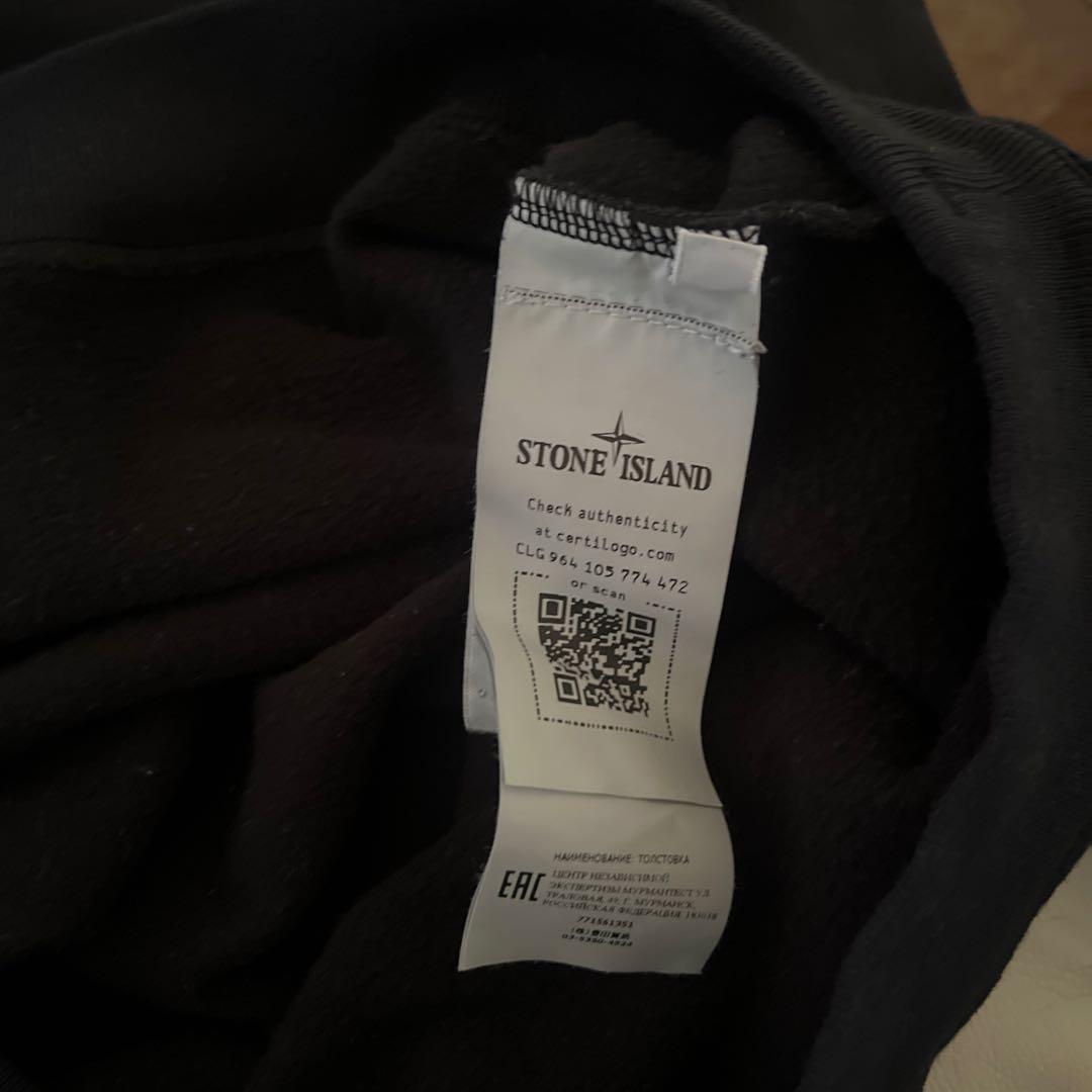 Stone  黒 クルーネック トレーナー