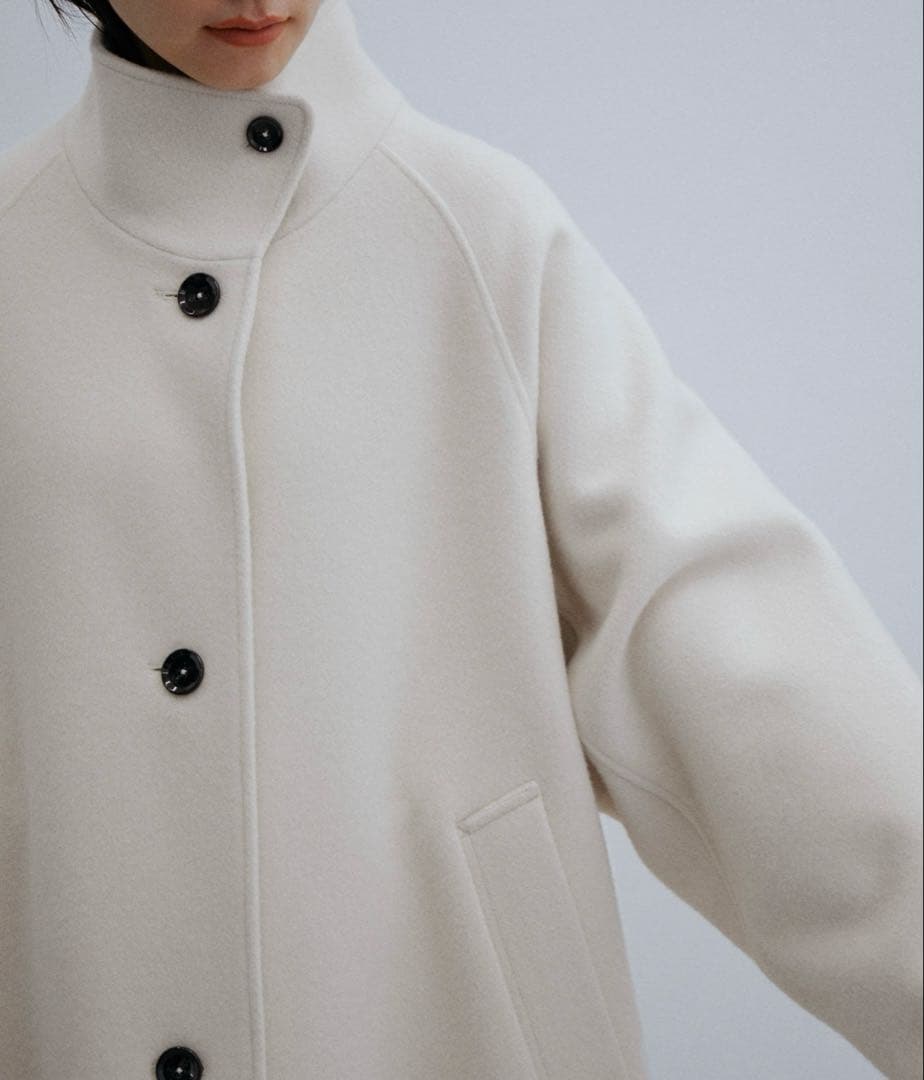 ADAM ET ROPE' アダムエロペ ウールスタンドカラーコート