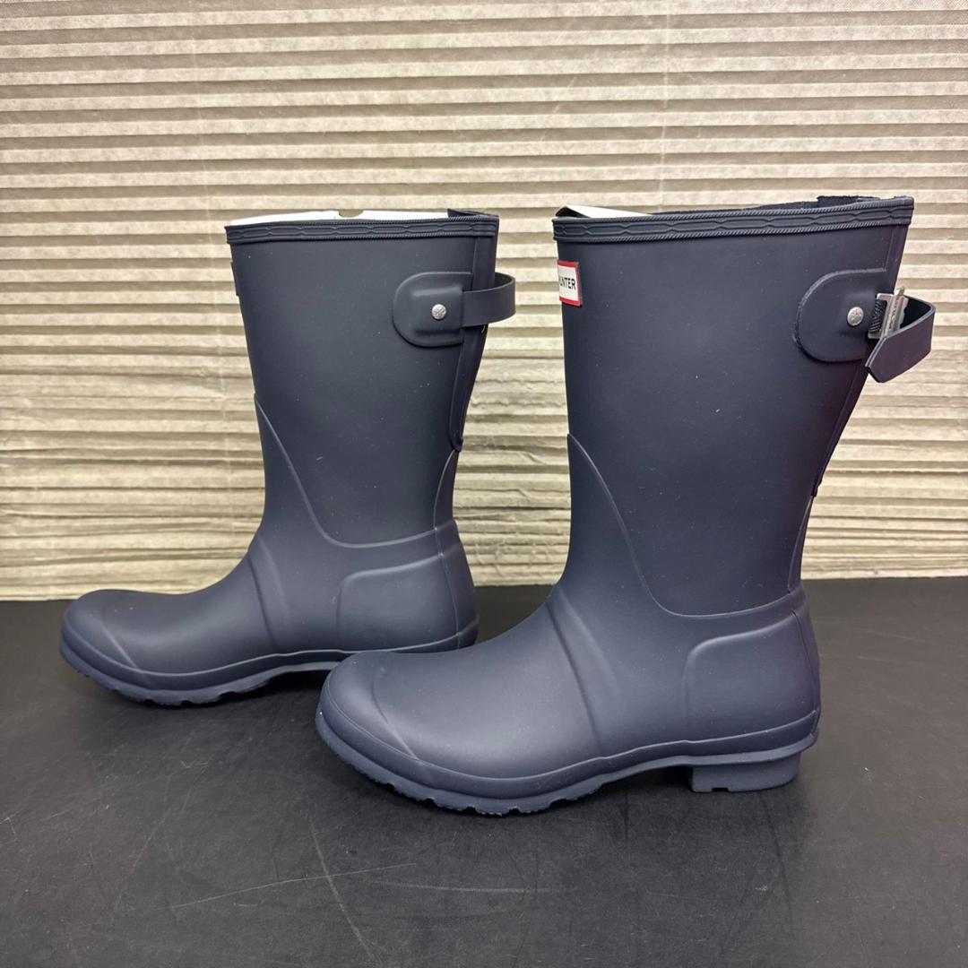 ☆未使用　HUNTER　レインブーツ　ショート バック アジャスタブル　UK6