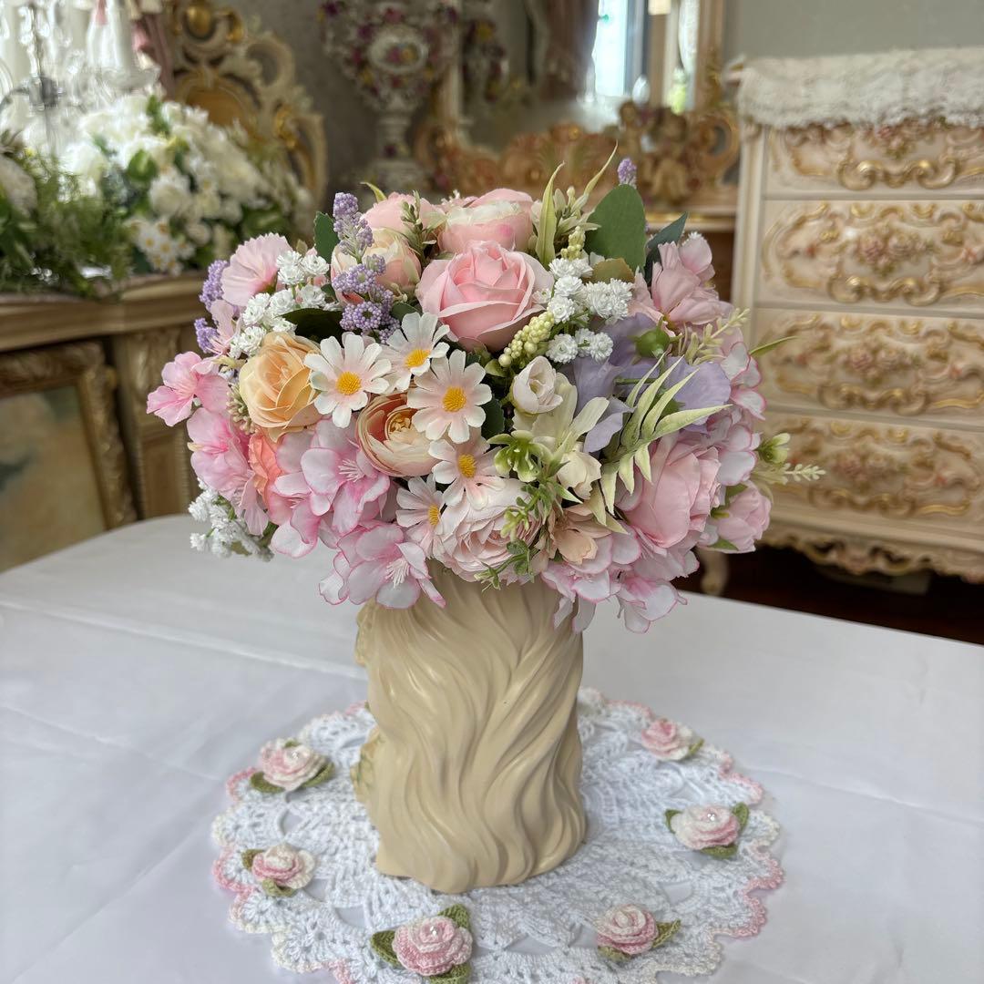 フラワーアレンジメント゜・*:.。❁造花 1点限り まゆ