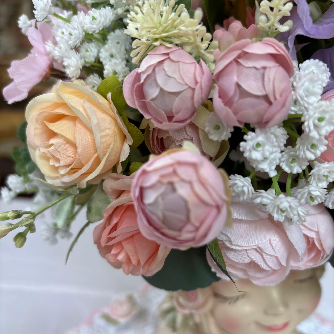 フラワーアレンジメント゜・*:.。❁造花 1点限り まゆ