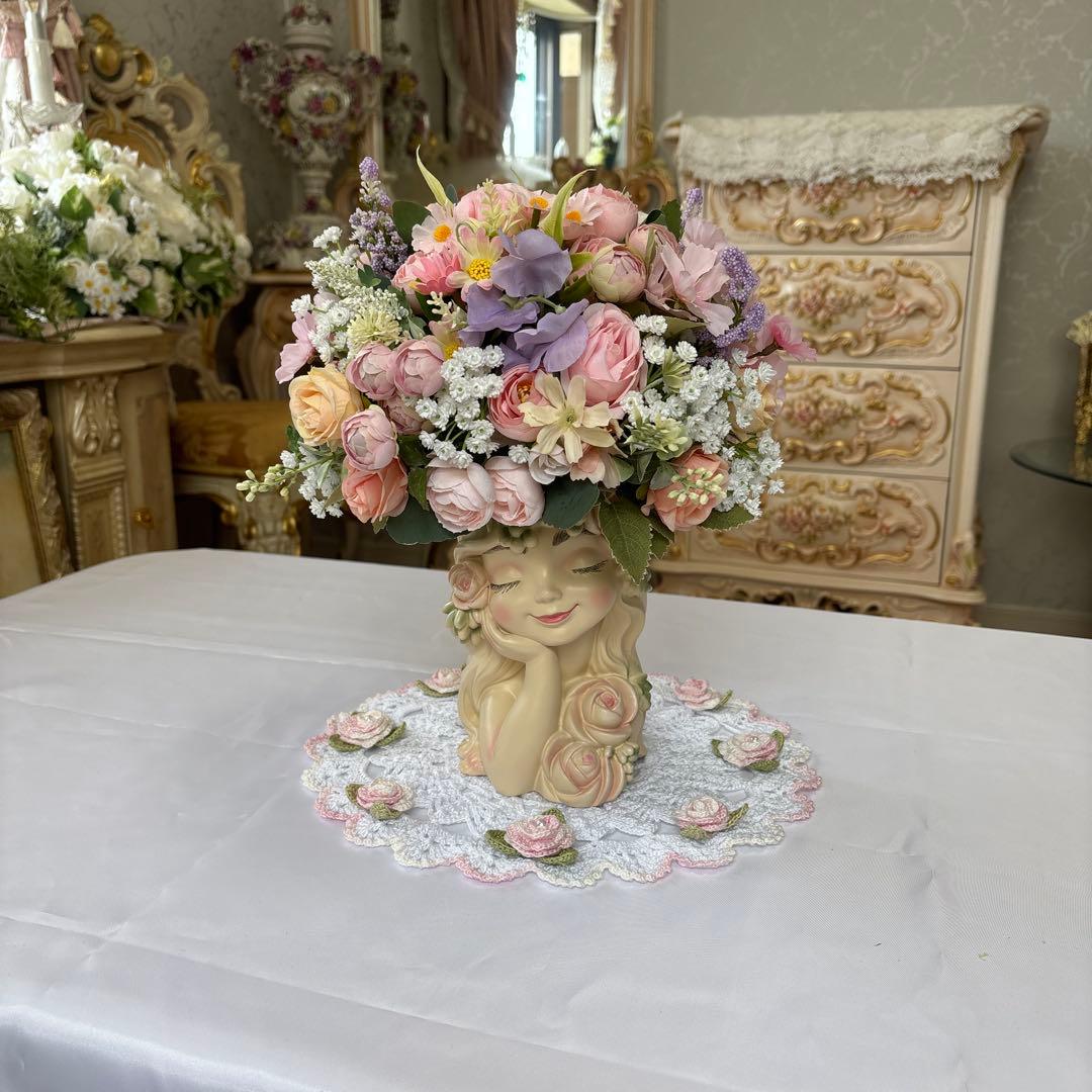 フラワーアレンジメント゜・*:.。❁造花 1点限り まゆ