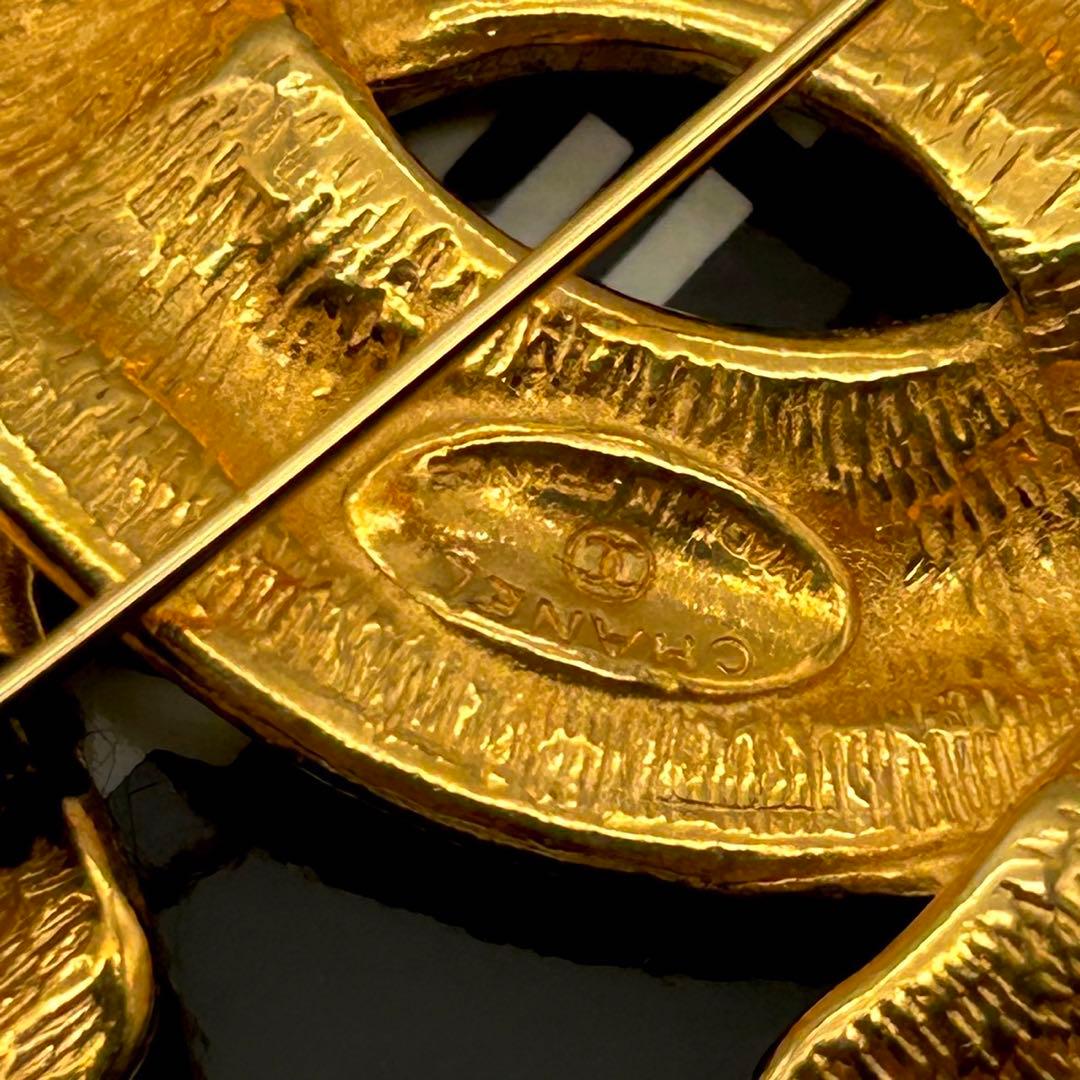 未使用 CHANEL シャネル ヴィンテージ マトラッセ ココマーク ブローチ