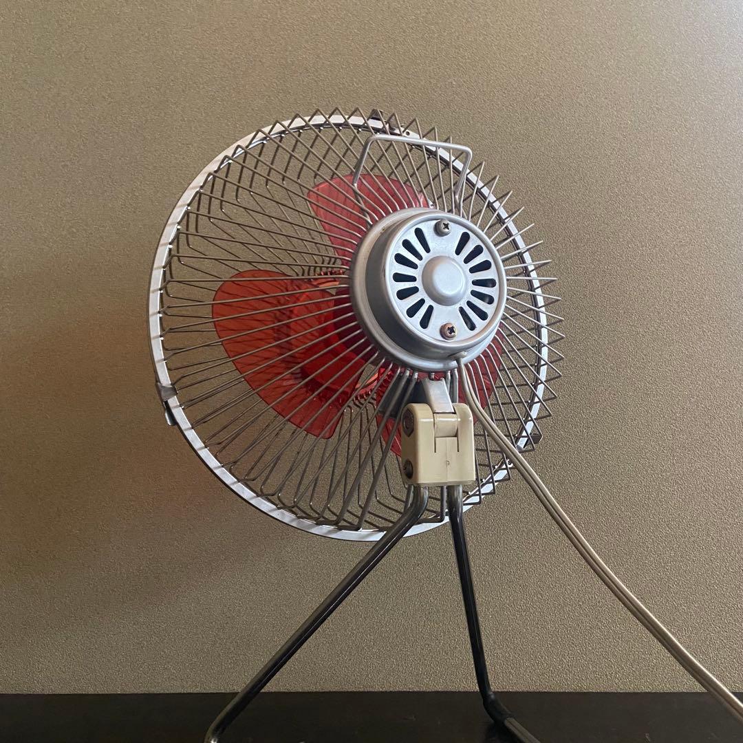 昭和レトロ　小型扇風機　サーキュレーター　卓上扇風機　赤羽根