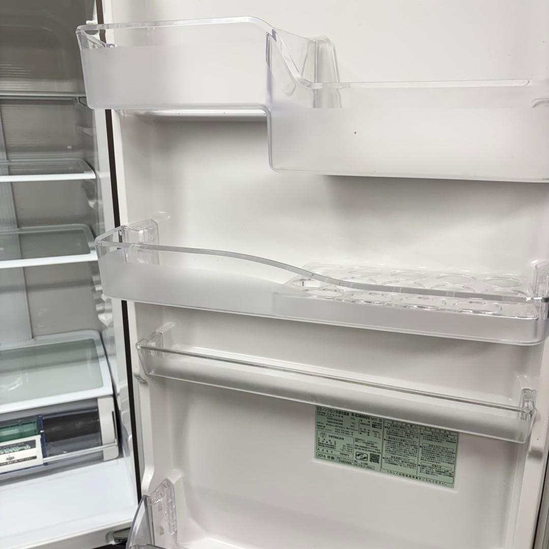 609 ブラウンカラー　日立　大型冷蔵庫　375L 300L強　自動製氷　右開き