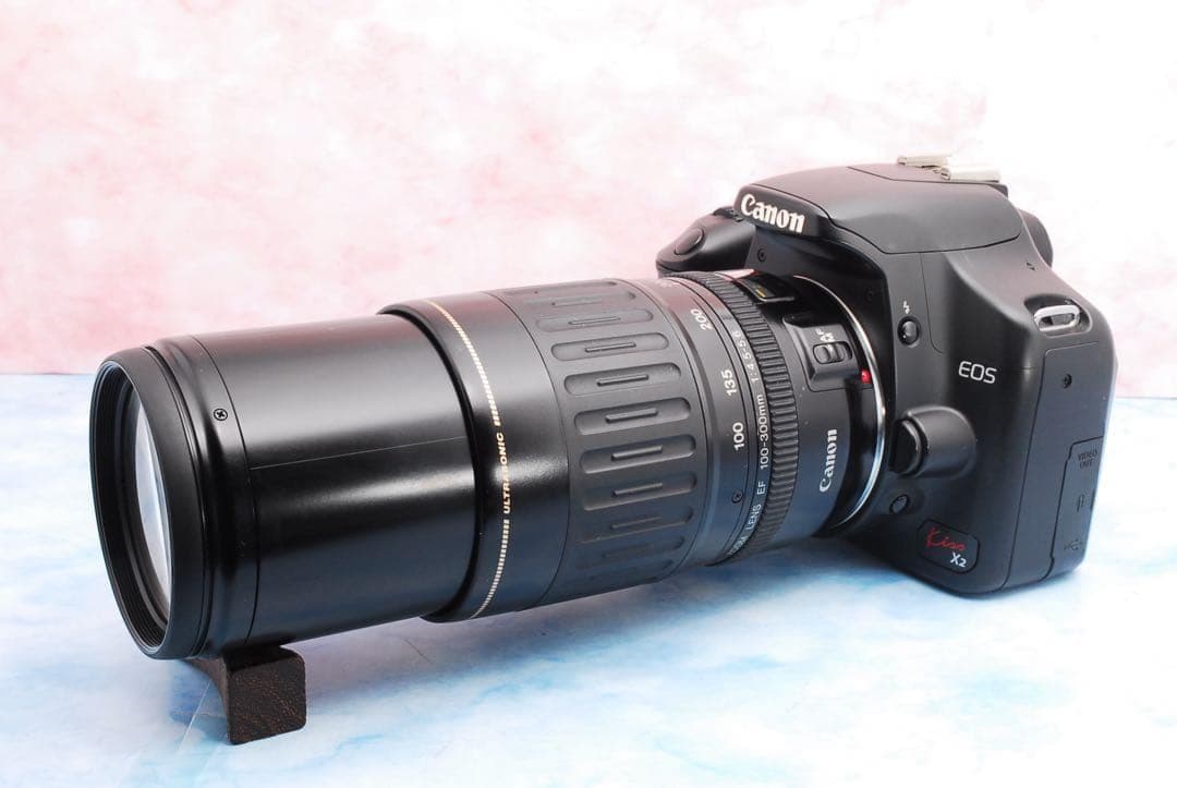 Canon Kiss X2★一眼レフカメラ★超望遠レンズ付Wレンズ★S数少♪