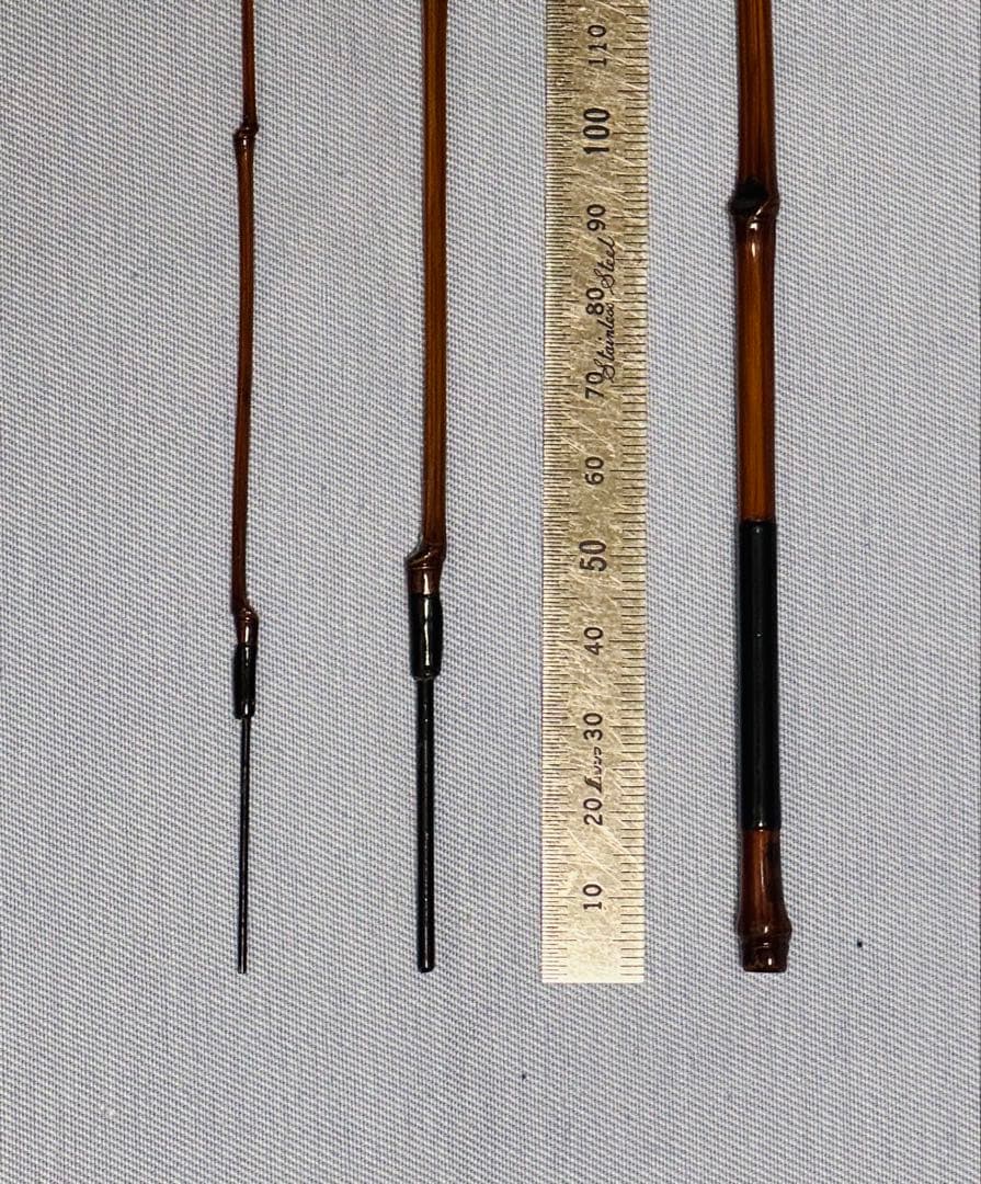 品川和竿やす製作の全竹タナゴ竿　三本継