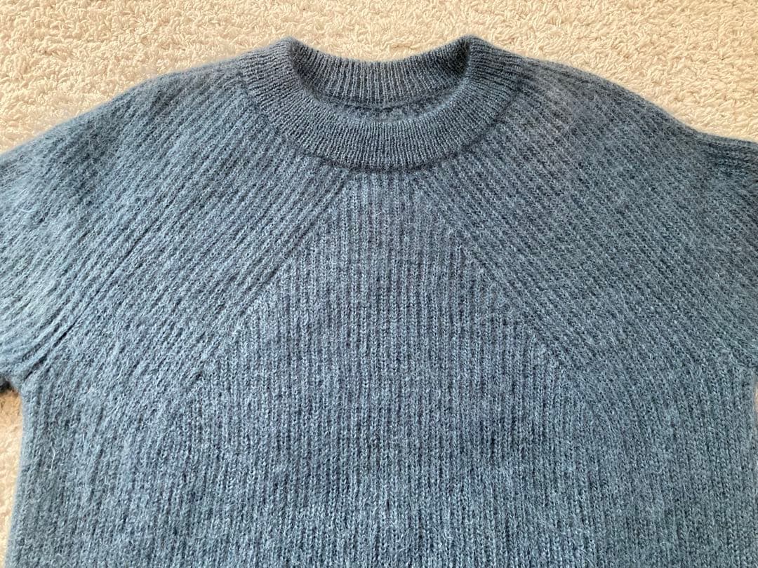 BATONER バトナー ニット セーター モヘア モヘヤ ウール ブルー