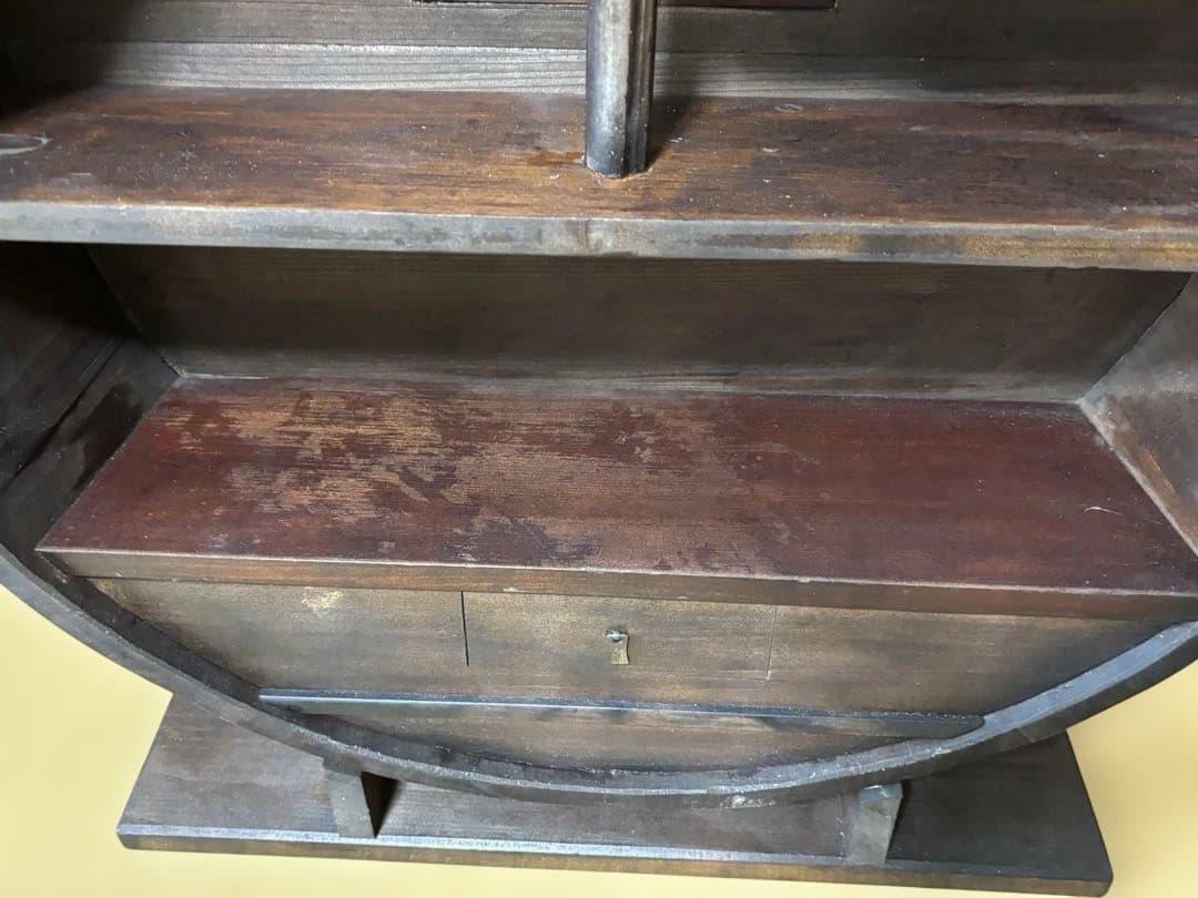 アンティーク家具 木工芸 飾り棚 木桶 サイドボード