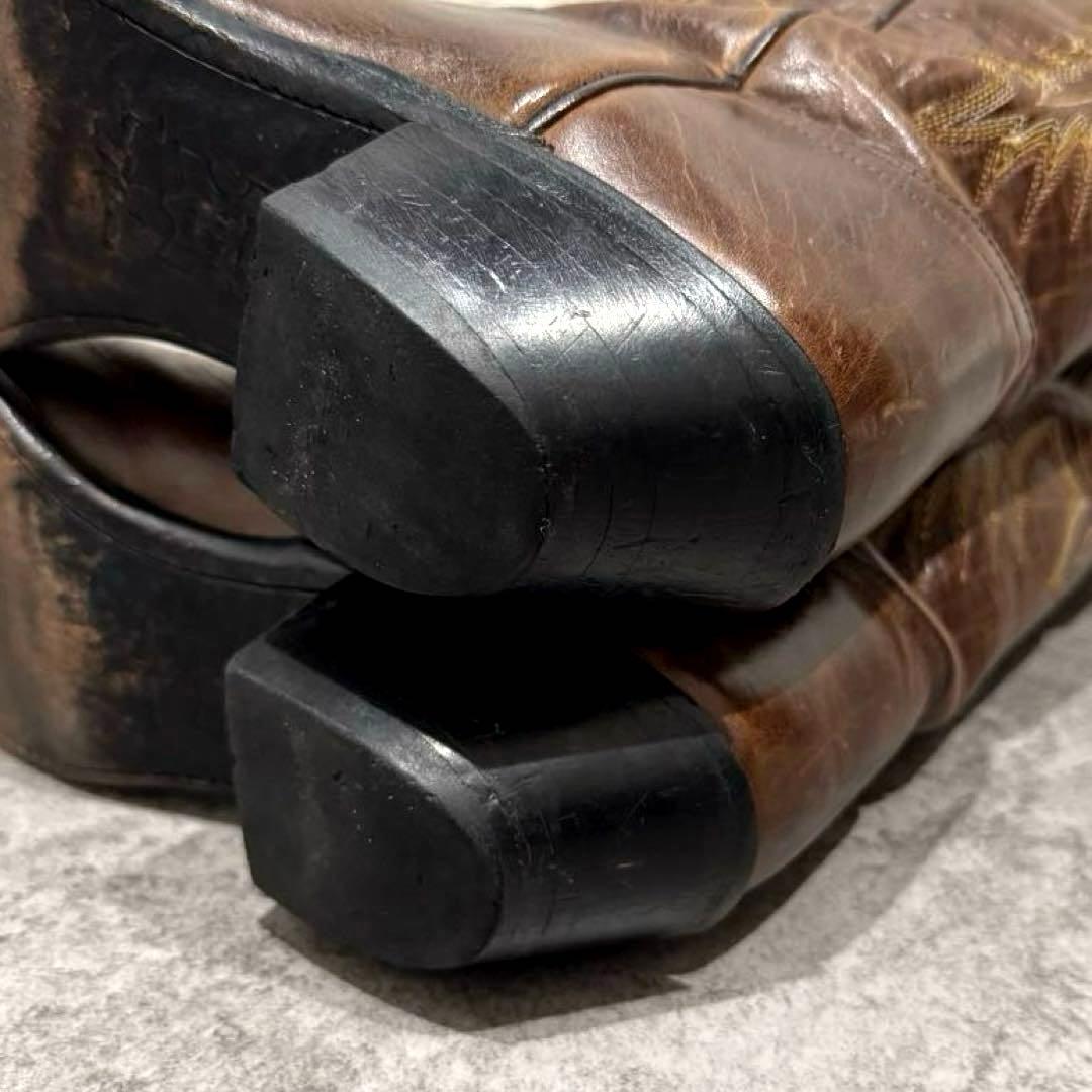 【大人気】Tony Lama 25cm ウエスタンブーツ　トライバル　ステッチ