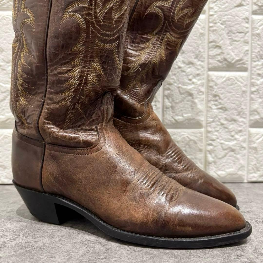 【大人気】Tony Lama 25cm ウエスタンブーツ　トライバル　ステッチ
