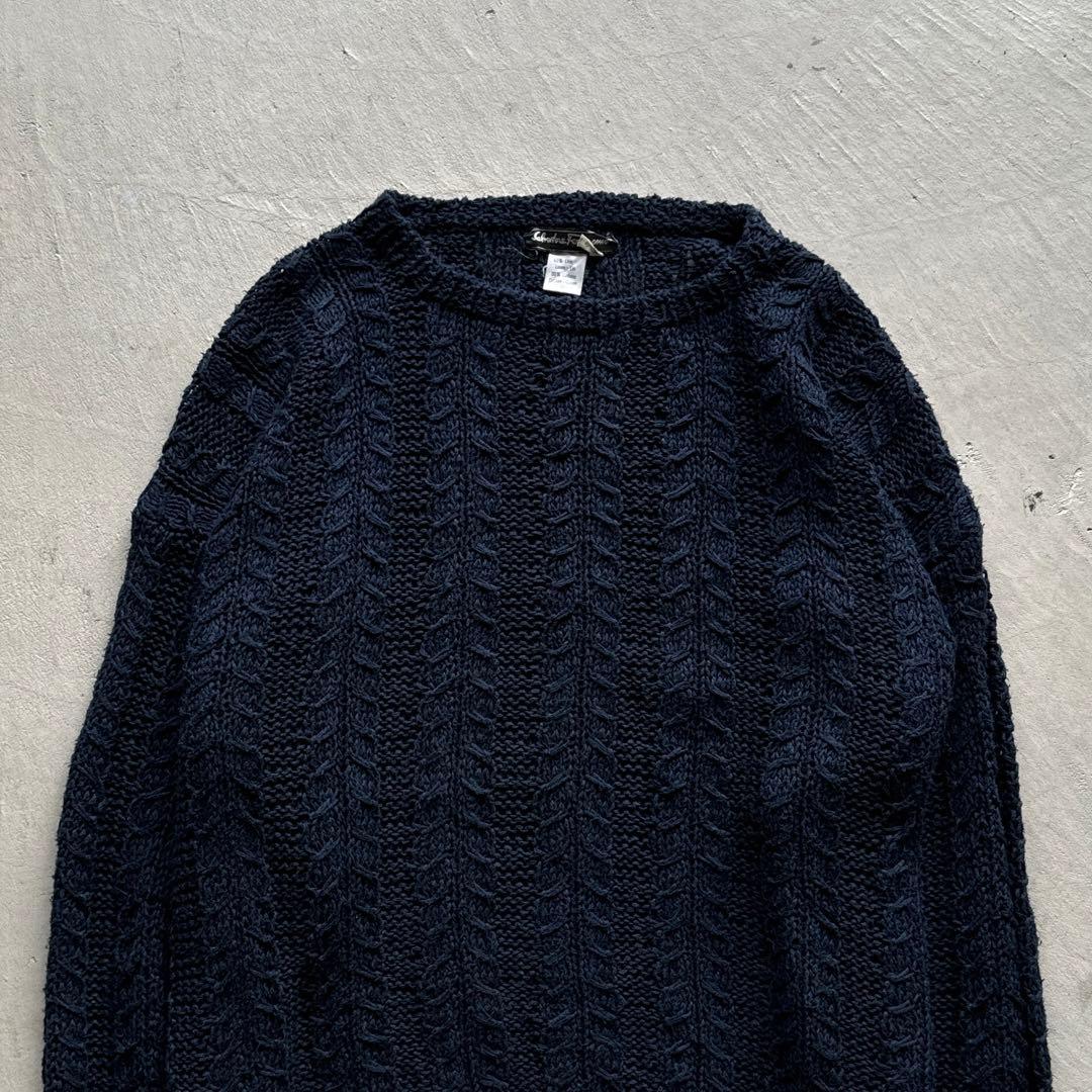 90s salvatore ferragamo ローゲージ ニット ケーブル編み