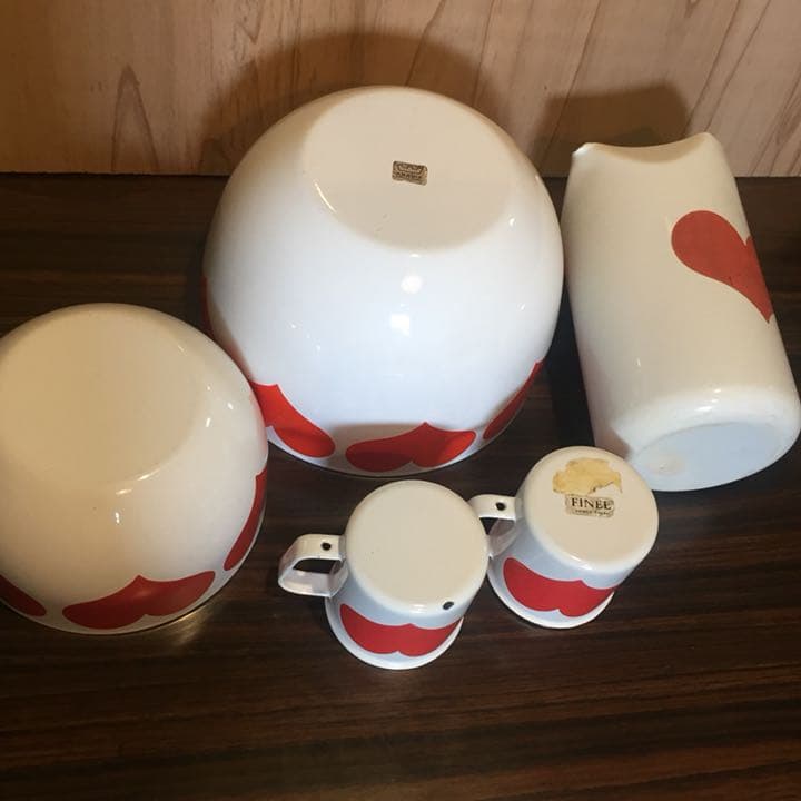 ビンテージ アラビア finel カイ フランク ハート セット