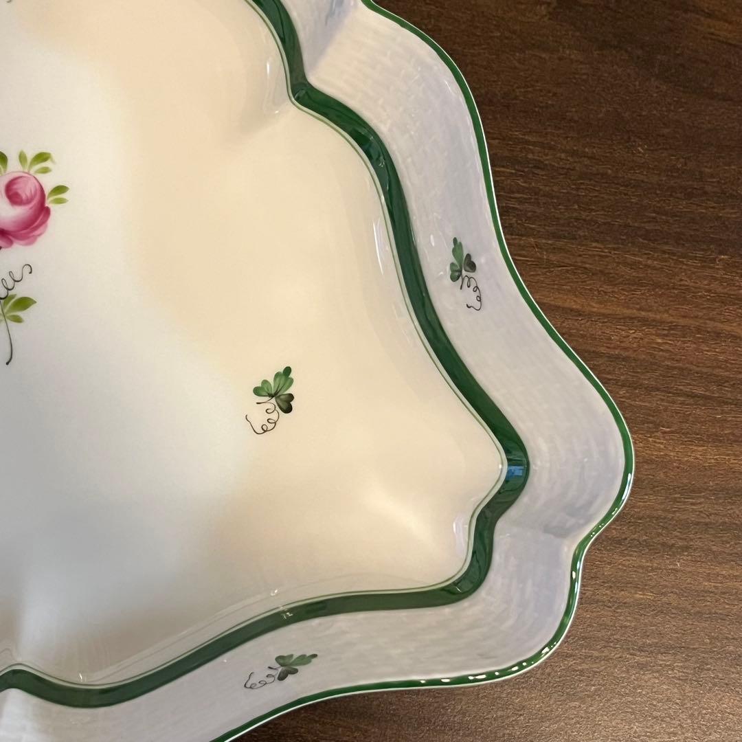 【美品】ヘレンド ウィーンの薔薇 トライアングルディッシュ 24.5cm