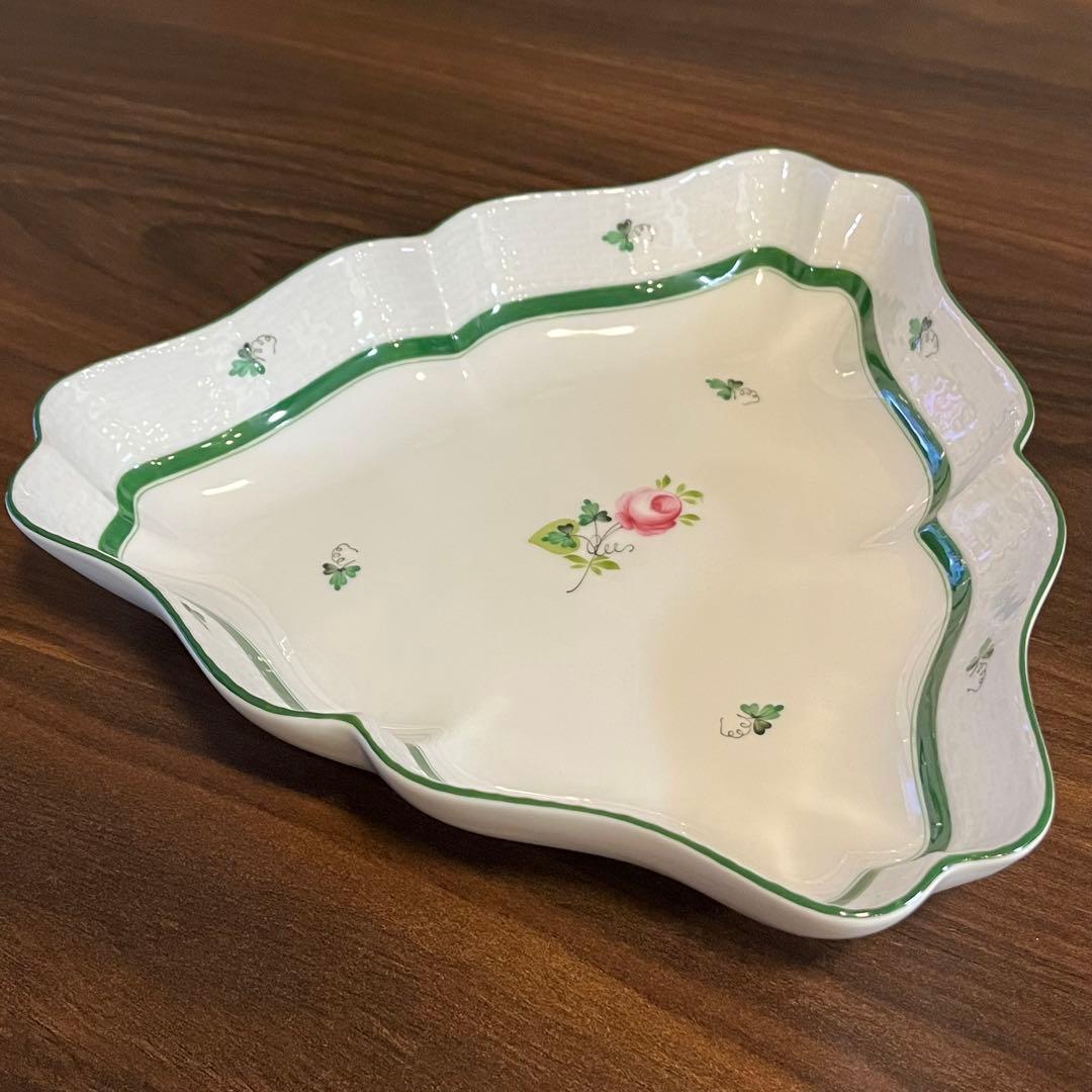 【美品】ヘレンド ウィーンの薔薇 トライアングルディッシュ 24.5cm