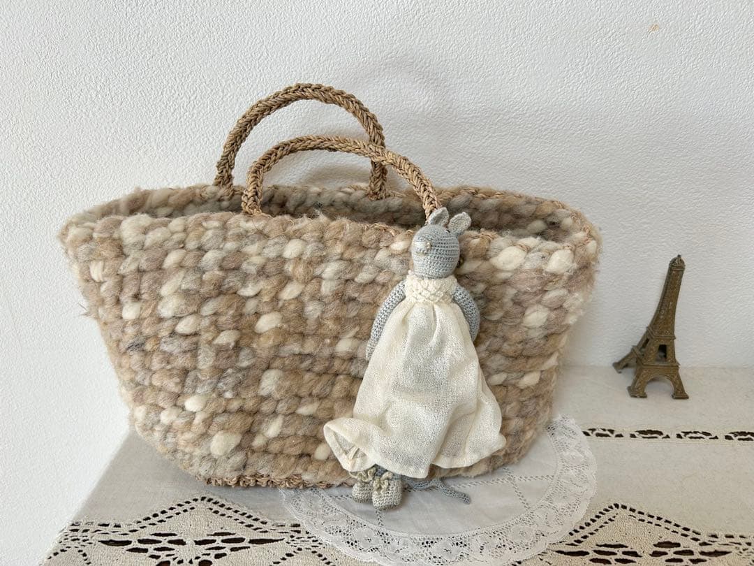 Sophie digard ソフィディガール　ウール　かごバッグ　ハンドメイド