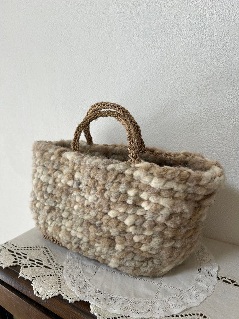 Sophie digard ソフィディガール　ウール　かごバッグ　ハンドメイド