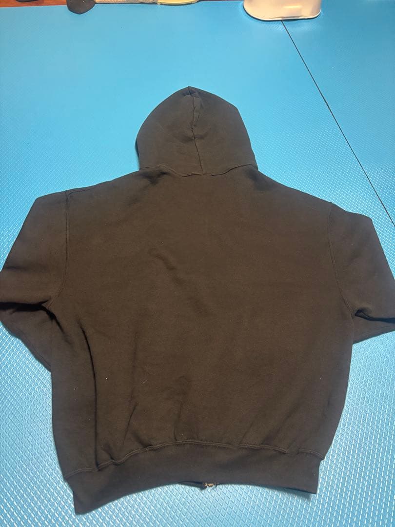 90s RUSSELL 黒 ジップパーカー 裏起毛 XL