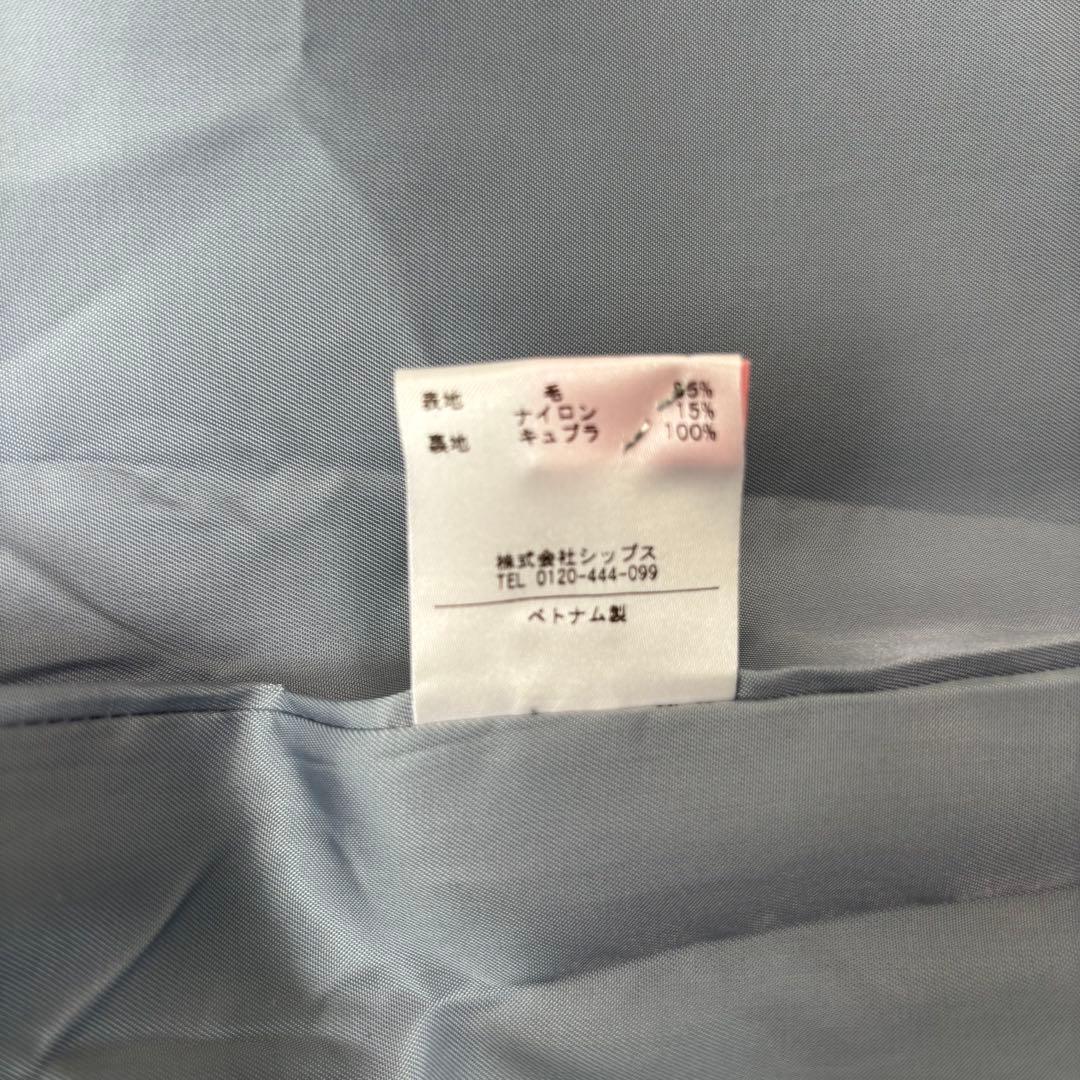 【美品】SHIPS HAMILTON フード・ノーカラー2way ウールコート