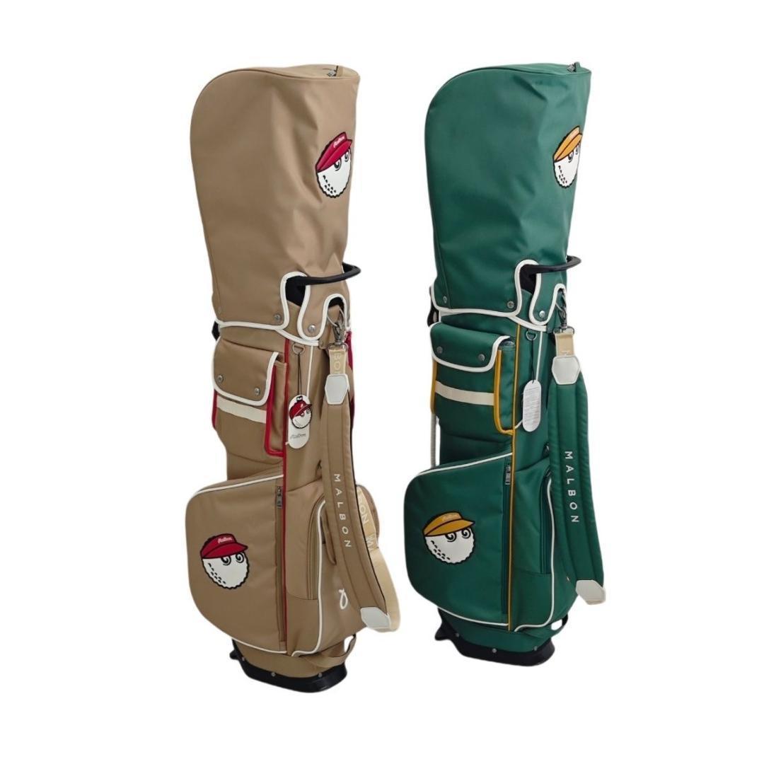 即日発送 マルボンゴルフ キャディバッグ Malbon Golf バック 茶色
