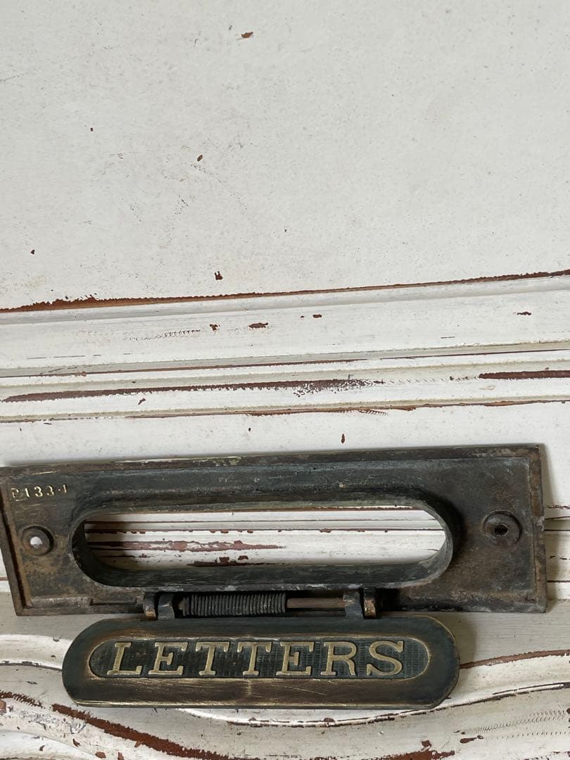 アンティーク　真鍮　郵便受け　ポスト　郵便　受け口　Letters アメリカ