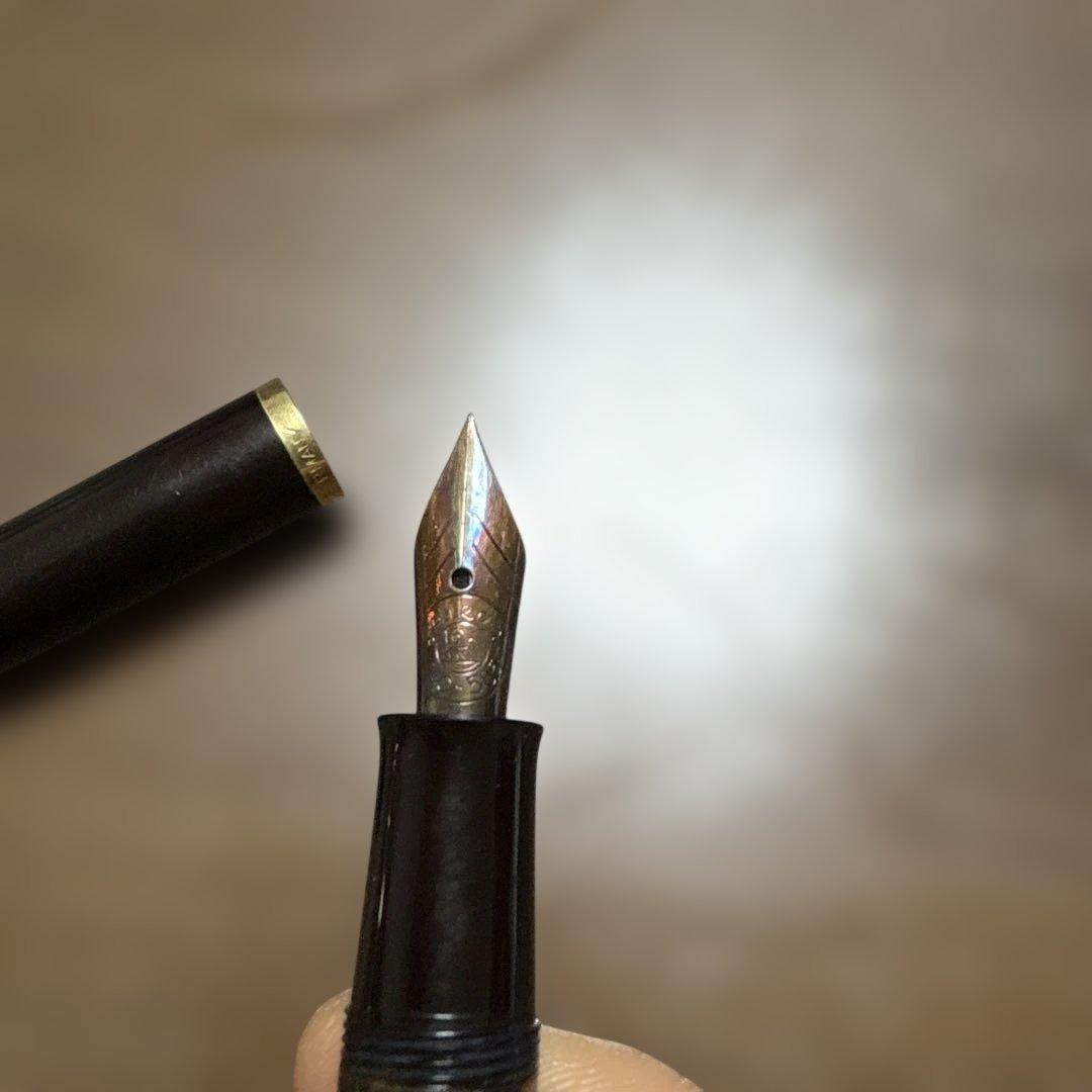 ペリカン400NN M&K 茶縞 万年筆 14C 字幅EF（極細字）　14K