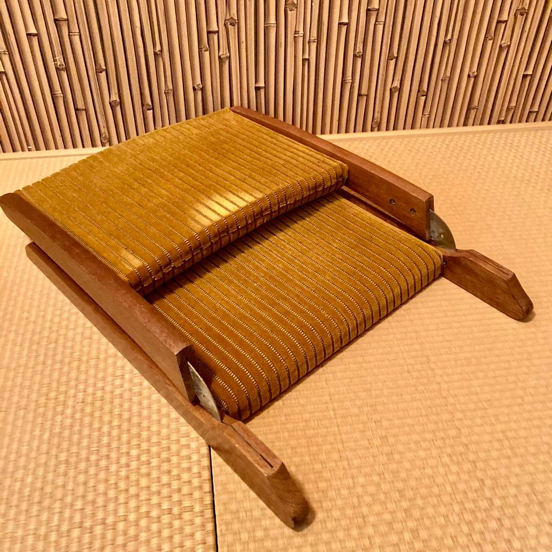 昭和レトロ 高級 和風 折りたたみ座椅子　 アンティーク 2脚セット