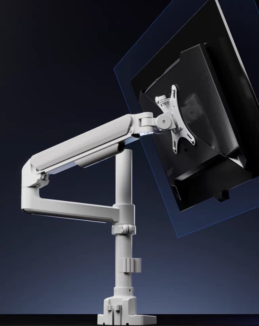 ガススプリング式 モニターアーム／ブラック